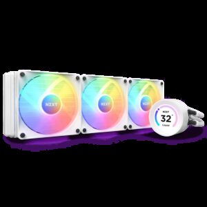 NZXT Kraken Elite 360 RGB White Liquid Cooler with LCD Display & RGB Fans