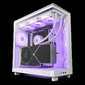 NZXT H6 Flow RGB Dual-Chamber Mid-Tower Airflow Case with RGB Fans