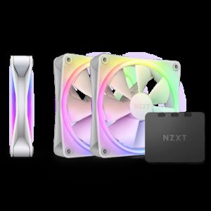 NZXT F120 RGB DUO Triple Pack 120MM Fans with Controller White