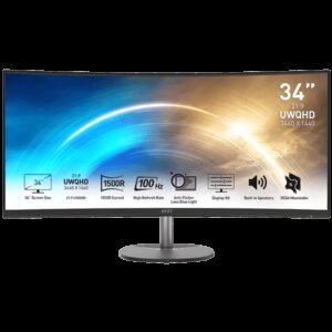 MSI PRO MP341CQ 3440 x 1440 (UWQHD) 100HZ Ultra Wide Monitor