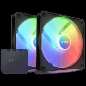 NZXT F140 RGB Core 140mm Hub-Mounted Twin Pack RGB Fan With RGB Controller WHITE/BLACK 1