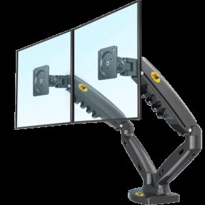 North Bayou F160 17″-27″ Full Motion Dual Ergonomic Monitor Desk Mount