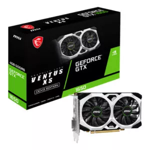 MSI GeForce GTX 1650 D6 Ventus XS OCV3 4GB GDDR6 Graphics Card (3 YEARS WARRANTY)