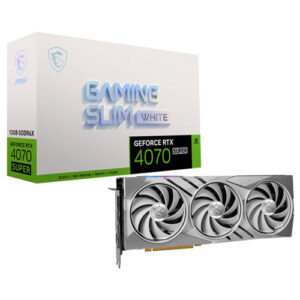 MSI Geforce RTX 4070  Super Gaming X 12GB GDDR6X SLIM White Graphics Card ( 3 YEARS WARRANTY )