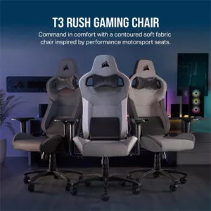 Corsair T3 Rush (2023) Charcoal Fabric Gaming Chair 1