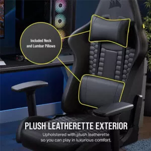 Corsair TC100 Relaxed Leatherette Black Gaming Chair 1