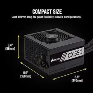 Corsair CX550 80 Plus Bronze Certified Power Supply ( 3 YEARS WARRANTY) 1