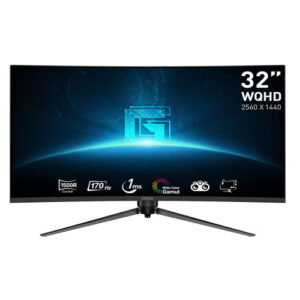 MSI  G32CQ5P 32″ Inch WQHD (2560 X 1440) 170HZ 1ms Adaptive Sync Curved Gaming Monitor (3 YEARS WARRANTY)