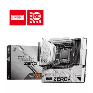 MSI B650M PROJECT ZERO (WIFI) DDR5 Motherboard ( 3 YEARS WARRANTY )