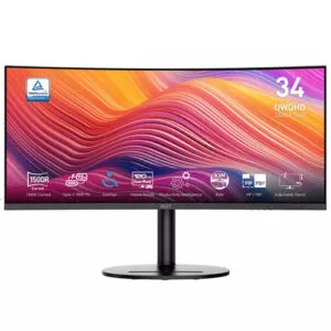 MSI Modern  MD342CQP 34′ Inch UWQHD (3440 X 1440) 120Hz Business & Productivity Monitor ( 3 Years Warranty)