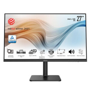 MSI Modern MD272QXP 27” Inch 100Hz WQHD (2560 X 1440) IPS Level Business & Productivity Monitor ( 3 YEARS WARRANTY)