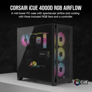 Corsair ICUE 4000D RGB Airflow Mid-Tower ATX Case 1