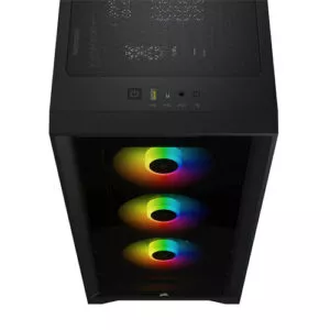 Corsair ICUE 4000X RGB Tempered Glass Mid-Tower ATX Case – Black 1