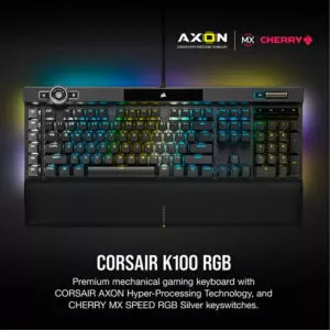 Corsair K100 RGB CHERRY MX Speed Black Mechanical Gaming Keyboard ( 1 Year warranty ) 1