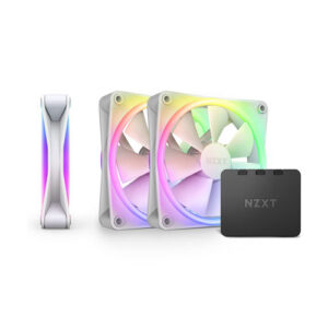 NZXT F120 RGB Duo 120mm Tripple Pack RGB Fan With RGB Controller – White(1 year warranty )