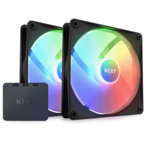 NZXT F140 RGB Core – 140mm Hub-Mounted RGB Fan – Twin Pack (Black) W/RGB Controller( 1 year warranty)