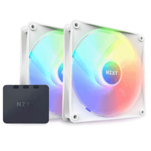 NZXT F140RGB Core – 140mm Hubmounted RGB Fan – Twin Pack (White) W/RGB Controller(1 year warranty)