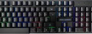 Jedel GK106 RGB 2-in-1 Wired Gaming Membrane Keyboard - Black