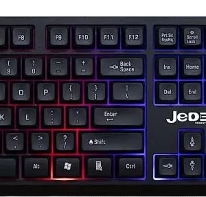 Jedel GK106 RGB Wired 2-in-1 Gaming Membrane Keyboard - Black