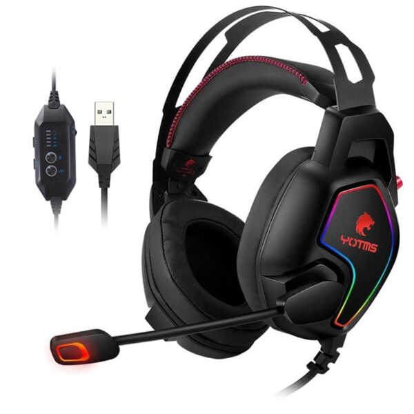 Kotion Each G4100 RGB Wired Gaming Headset with 50mm Drivers - Black