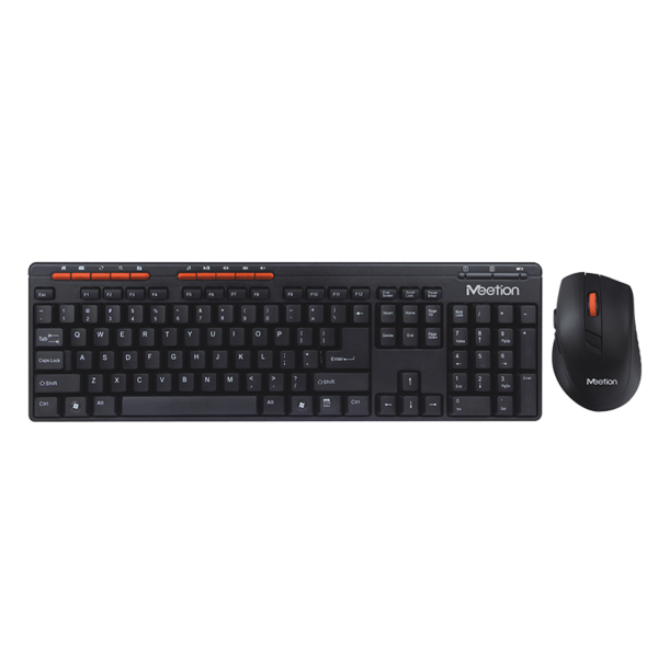 Meetion 4100 Wireless Office Membrane Keyboard - Black