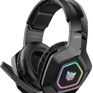 Onikuma B100 RGB Wireless Gaming Headset with 50mm Drivers - Black