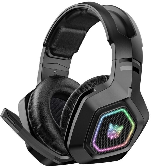 Onikuma B100 RGB Wireless Gaming Headset with 50mm Drivers - Black