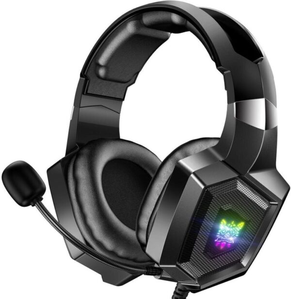 Onikuma K8 RGB Wired Gaming Headset with 50mm Drivers - Black