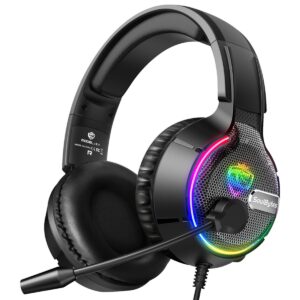 Soulbytes S19 RGB Wired Gaming Headset with 50mm Drivers - Black