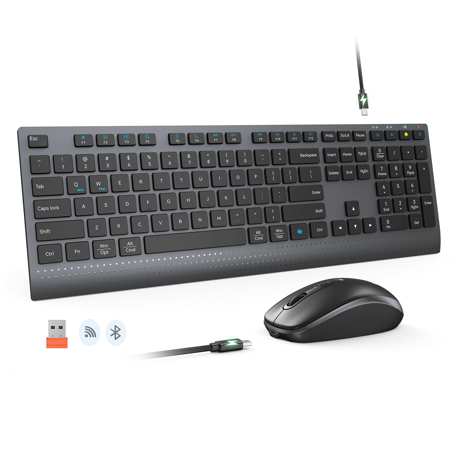 Meetion C2000 Wireless Membrane Keyboard - Image 2