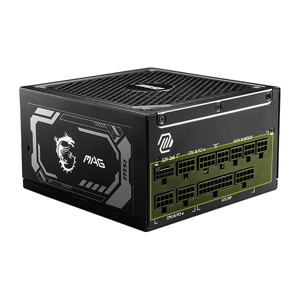 MSI MAG A1000GL PCIE5 1000W 80+ Gold Fully Modular Power Supply