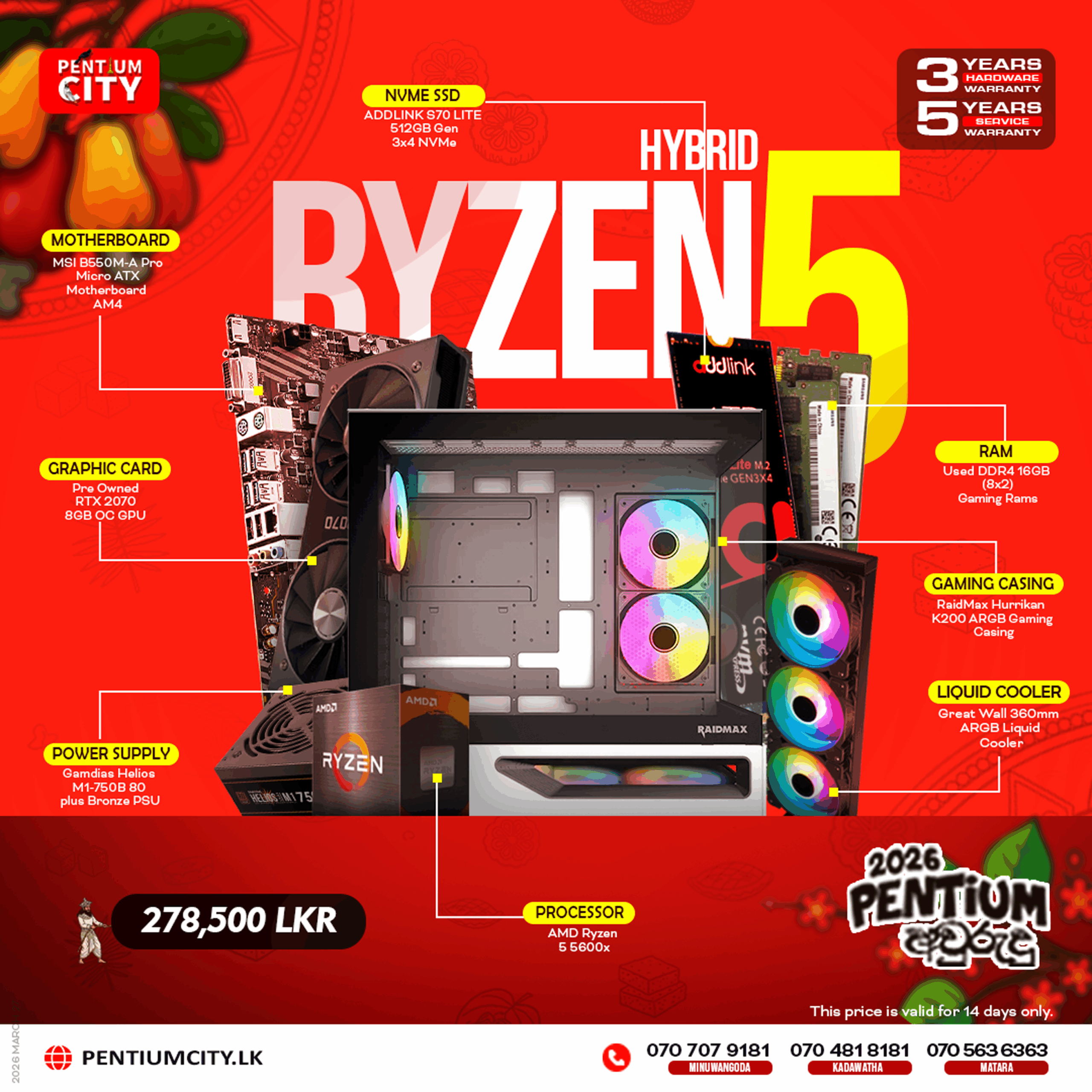 AM4 Ryzen Hybrid Gaming Build (Brand New + Pre-Owned Mix)